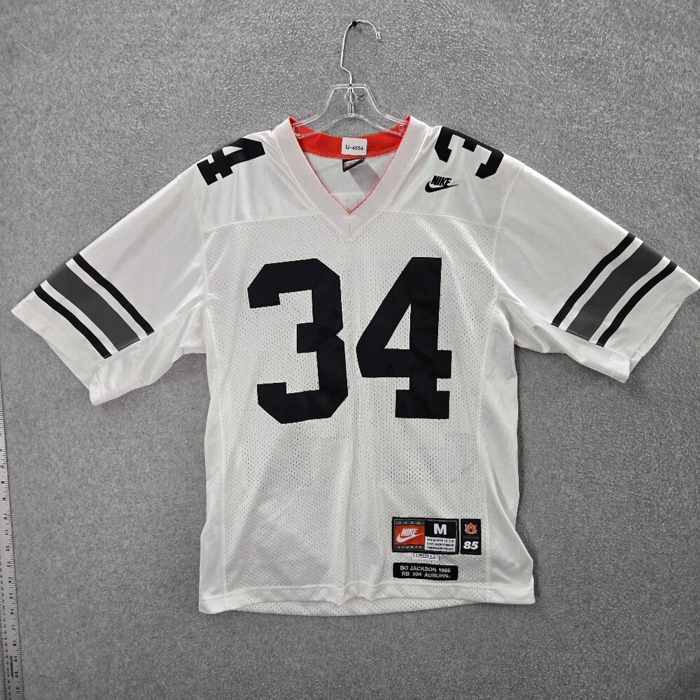 VINTAGE Bo Jackson Men Jersey Medium White UA Auburn 34 Nike Team‎ Sport Y2K